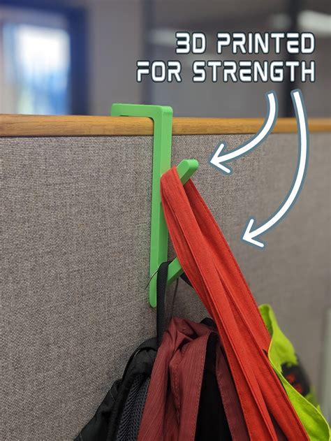 Dual Cubicle Hook, 3D Printed, Office Hook, Office & Desk Storage ...