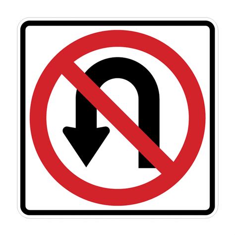 No U-Turn Symbol Sign R3-4 - Standard Traffic Signs | TAPCO