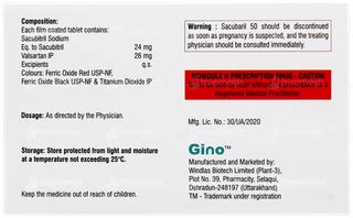 Sacubaril 50 Tablet 14 - Uses, Side Effects, Dosage, Price | Truemeds