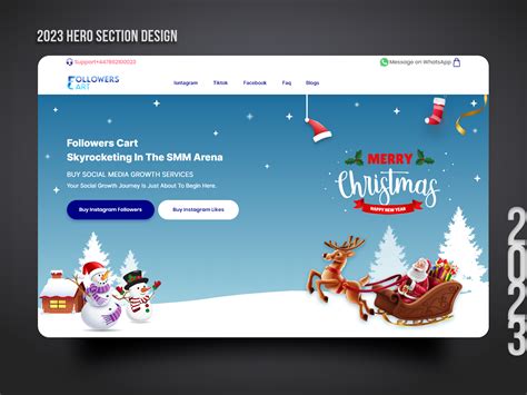 Christmas banner hero section web design by Ashir Ali on Dribbble