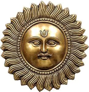 Buy Exotic India Bhagavan Surya Hanging Mask - Brass Statue Online at ...
