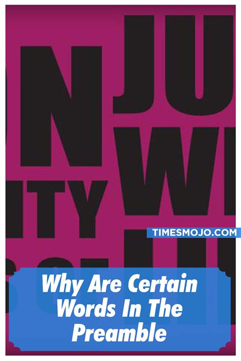 Why are certain words in the Preamble capitalized? - TimesMojo