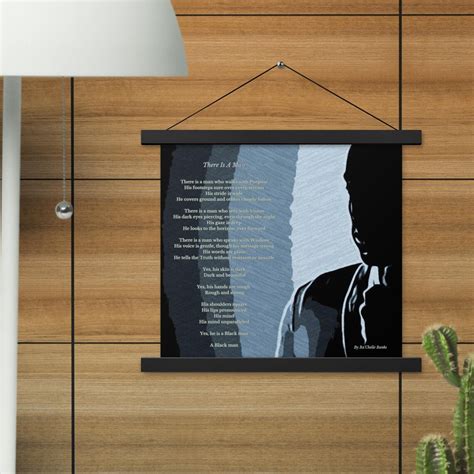 Black African American Poem Framed Wall Art Blue There is A - Etsy