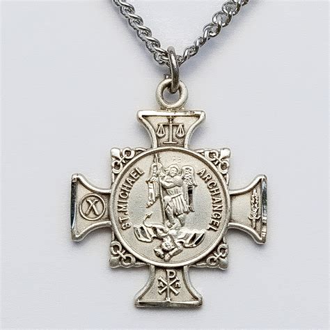 Saint Michael Maltese Cross Medal – Holy Family Gifts