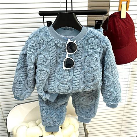 Boys Fleece Pajamas Set Winter Pajamas Toddler Toddler Boy Clothes For ...