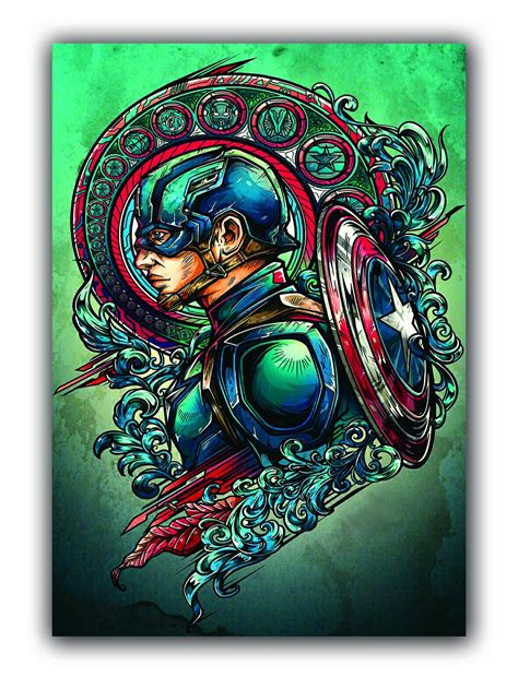 Tamatina Laminated Paper Avengers Captain America Poster (12 X 18 Inch ...