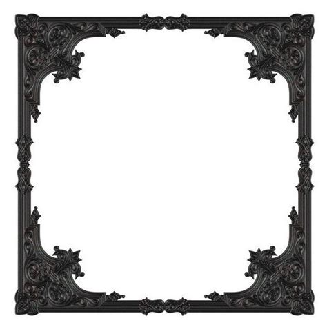 Gothic Black Frame liked on Polyvore featuring home, home decor, frames, borders, backgrounds ...