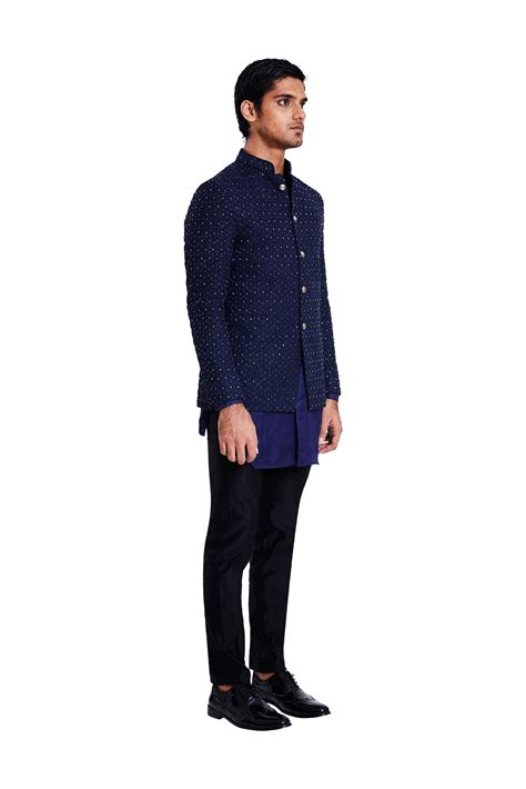 Y FLAT HIGHLIGHTED BANDHGALA – Kunal Rawal
