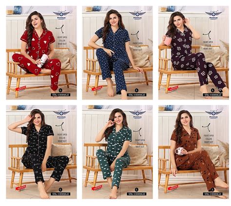 10029 J Grab It Sinker Collar Night Suits – Kavya Style Plus