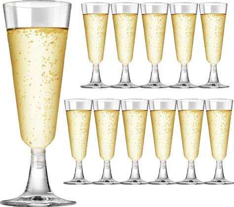 Amazon.com | MIIDNTLX Champagne Flutes Plastic,25 Pack Wine Glasses ...