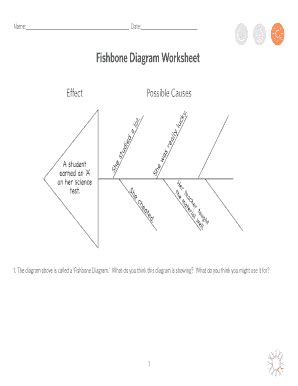 Fishbone Diagram Worksheet - Blank Fillable Template | Fill Out, Print ...