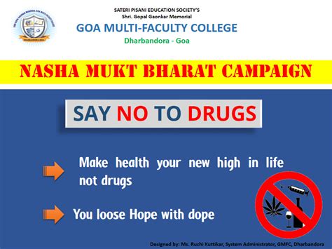 Nasha Mukt Bharat Campaign – 27-05-2021 – Goa Multi Faculty College