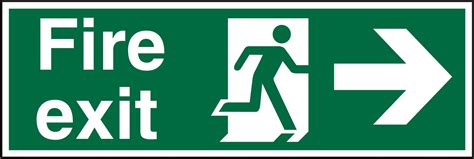 Buy Seco Fire Exit - Fire Exit, Man Running Right, Arrow Pointing Right ...