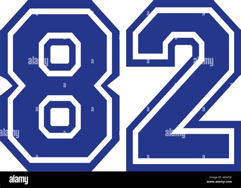 Eighty-two college number 82 Stock Photo - Alamy