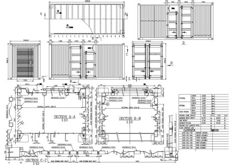 40英尺集装箱CAD图纸_土木在线
