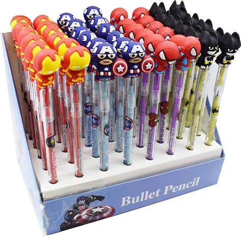 Crazycute® Avengers Pencil Pack of 24 Designer Bullet Pencils Superhero ...