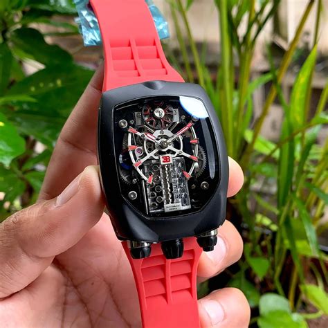 Jacob & Co Buggati Edition Black-Red Strap – ShahStore