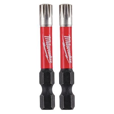 MILWAUKEE Specialty Wood Screws SHOCKWAVE Impact 2" Power Bits (2 pk ...