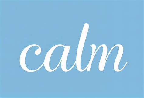 A blue background with the word calm on it | Premium AI-generated image