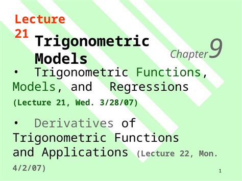 Modeling Trigonometric Functions 的图像结果