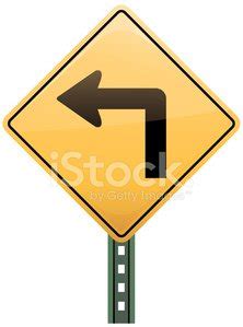 Sharp Left Turn Sign 的图像结果