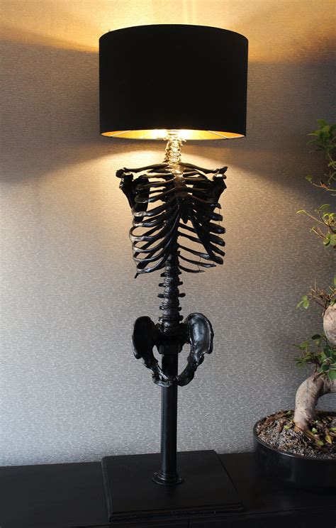 Skeleton Floor Lamp Gothic Home Decor Handmade by the Blackened Teeth ...