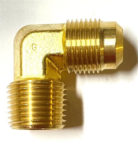PHA12M90 3/8 Male Flare x 1/2 Male Elbow Pipe Fitting - PROPANE HOSE ...