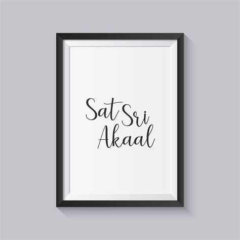 Sat Sri Akaal Print Hallway Print, Living Room, Indian Home, Modern ...
