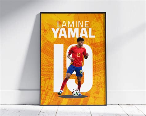 Printable Soccer Design, Lamine Yamal Poster, Spanish Young Athlete ...