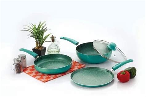 Non Stick Cookware Set - Dosa Tawa And Kadhai Wok Nonstick Set ...