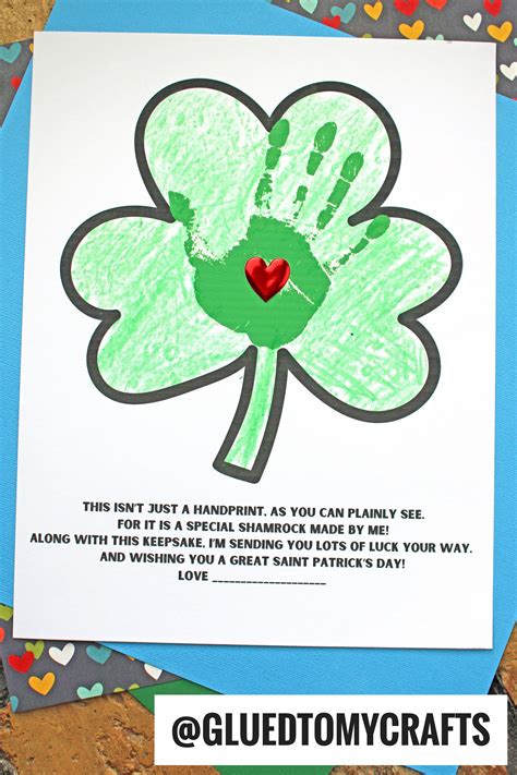Handprint St. Patrick’s Day Poem Keepsake | St patricks day crafts for ...