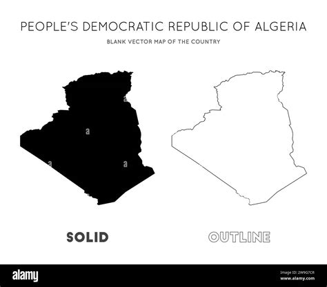Algeria map. Blank vector map of the Country. Borders of Algeria for your infographic. Vector ...