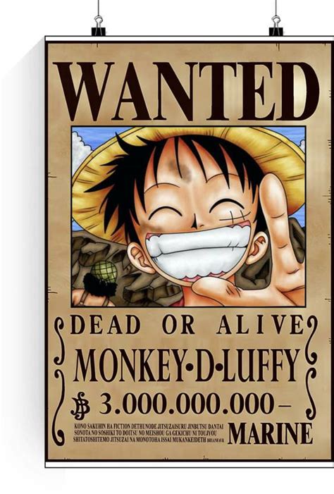 Luffy Wanted Posters | One Piece Monkey D. Luffy Wanted Posters | One ...