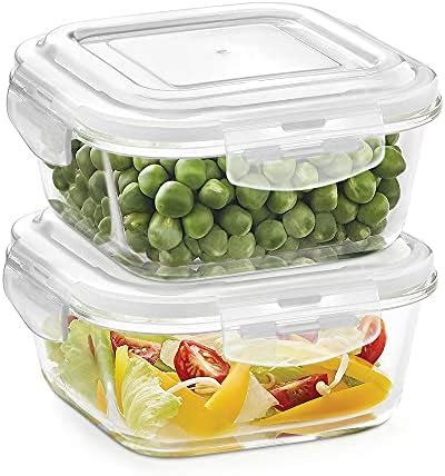 Buy Borosil Klip-N-Store Set of 2 Microwave & Oven Safe Gift Set, Glass ...