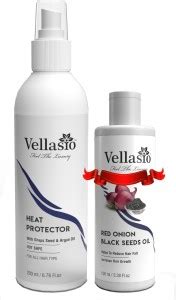vellasio Heat protector(200 ml) With Free Red Onion Black Seed Oil(100 ...