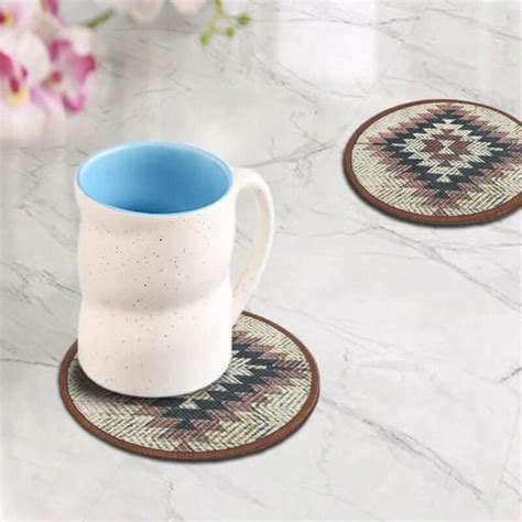 Mona B - Set of 4 Printed Amelia Coasters, 4.5 INCH Round, Best for Be