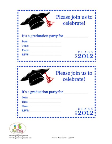 Image result for Free Printable Graduation Invitation Template