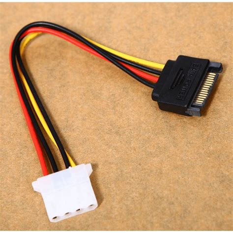 Molex To Sata 4-pin To SATA Power Adapter Cable - Male/Female Molex IDE ...