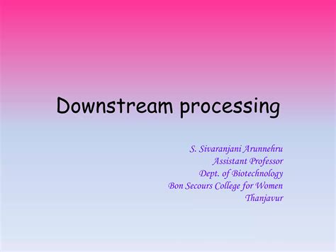 Downstream Processing Procedure 的图像结果