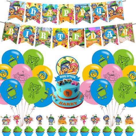 Team Umizoomi Birthday Party Decorations Cartoon Milli And Geo Party ...