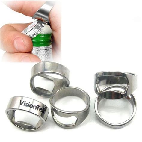 Bottle Opener Ring Finger Tool For Removing Beverage Seals And Caps 限定 ...