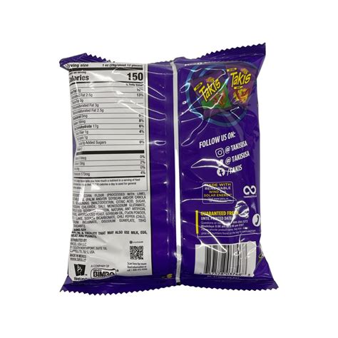 Takis Nutrition Facts