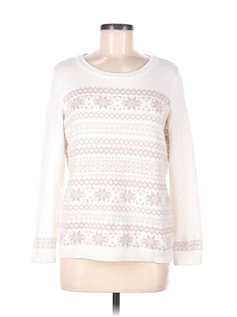 Talbots White Pullover Sweater Size M (Petite) - 76% off | ThredUp