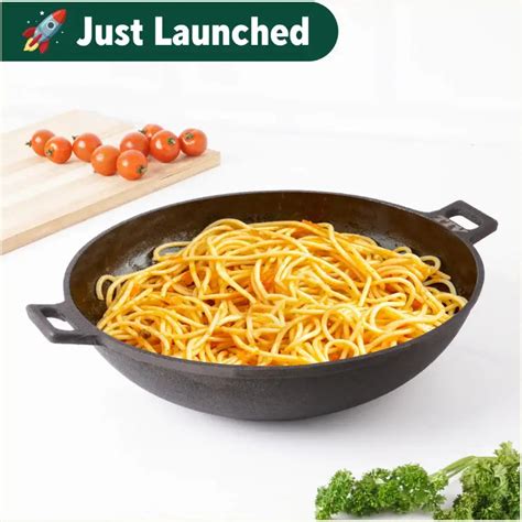 Buy Cast Iron Chinese Wok Kadai Online at Best Price in India – The ...