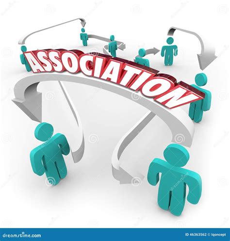 Association Word Connected People Arrows Group Club Organization Stock ...