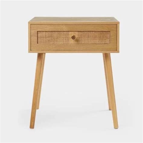Wooden Bedside Table - 40cm Square Mango Wood Bedside Table ...