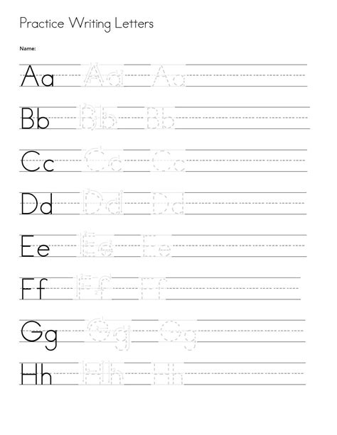 Image result for Practice Writing ABC Letters