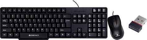 Zebronics Wired Keyboard and Mouse Combo with 104 Keys and a USB Mouse ...