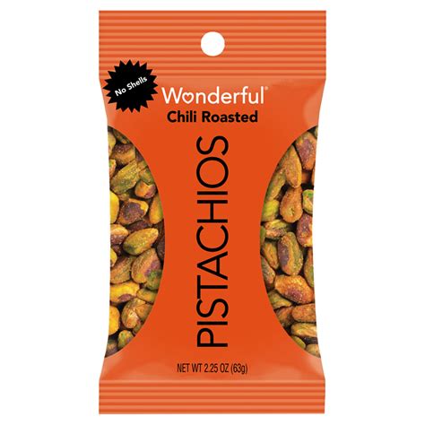 Wonderful Chili Roasted Pistachios, 2.25 oz - Walmart.com - Walmart.com
