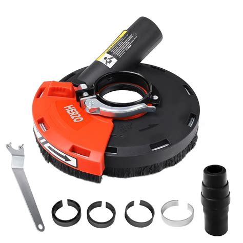 HERZO Dust Shroud for Angle Grinder 4/4.5/5 inch Universal Surface ...
